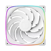 Вентилятор корпусный/ Case Cooler Geometric Future Squama 2503RW-14 Reverse (140x140x25mm, 4-pin PWM, ARGB, 71.8CFM, 34.0dBA, 2100RPM, White) (1F2503R114100)