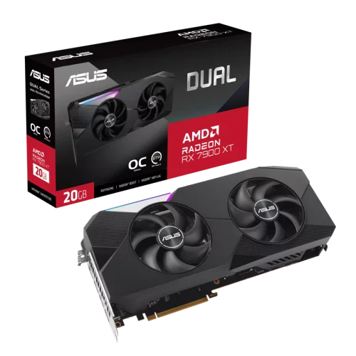 Видеокарта/ VGA ASUS AMD RADEON DUAL-RX7900XT-O20G 20GB, GDDR6/320-bit, PCIe 4.0, 1xHDMI 2.1, 3xDP, 3-slot 90YV0IV2-M0NA00