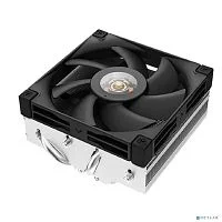 DEEPCOOL AN400 LGA1700/ 1200/ 115X/ AM5/ AM4 низкопрофильный 52,5 mm (27шт/ кор, TDP 150W, PWM, Fan 120mm, 4 тепл. Трубок, Copper Base, White LED, черный) RET