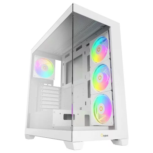Корпус для ПК Case Ocypus Gamma C72 WH ARGB ATX / win / white / 4 ARGB fans / no PSU / Tempered Glass (GAMMA-C72-W-HD400XX-GL)