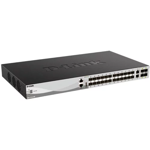 Коммутатор/ Managed L3 Stackable Switch 24x1000Base-X SFP, 2x10GBase-T, 4x10GBase-X SFP+, CLI, 1000Base-T Management, RJ45 Console, USB, RPS, Dying Gasp (DGS-3130-30S/B1A) фото 2