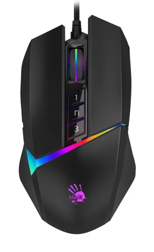 Мышь A4Tech Bloody W60 Max черный оптическая (10000dpi) USB (7but) (W60 MAX STONE BLACK)