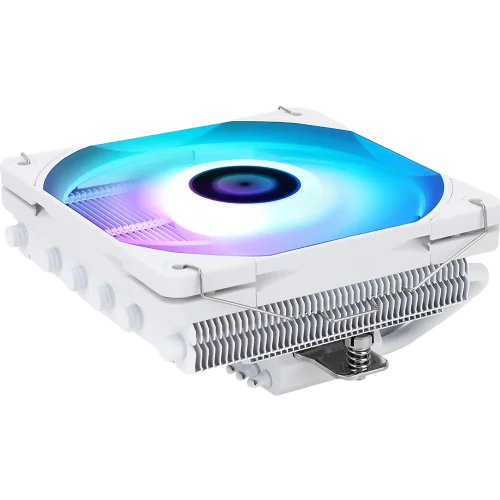 Кулер для процессора/ CPU Cooler Thermalright AXP-120 X67 White Argb (4-pin PWM, 52mm, Ni/ Cu, 6x6mm, ARGB, 1x120mm, 59CFM, 26.1dBA, 1800RPM, S: 1851/ 1700/ 1200/ 115X, 2011, 2066, AM5/ AM4, white) (AXP-120-X67-WH-ARGB)