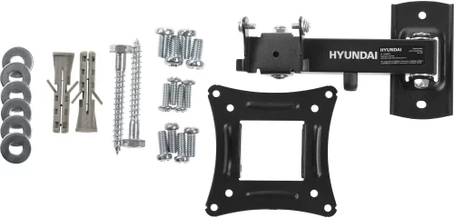 Кронштейн для телевизора Hyundai GL-R3 черный 10-27 макс.15кг настенный поворот и наклон (HMA27FS215BK71)