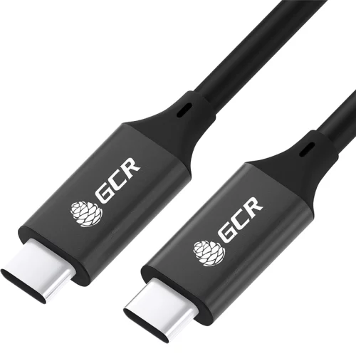 GCR Кабель USB 3.1 Type C-С, 2.0m черный, 100W/20V/5A, M/M, TPE, AL сase черный, экран, армированный (GCR-54072)