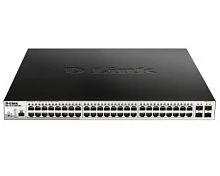 Коммутатор D-Link DGS-1210-52MPP/ ME/ B 48x1Гбит/ с 4SFP 48PoE 740W управляемый (DGS-1210-52MPP/ME/B)