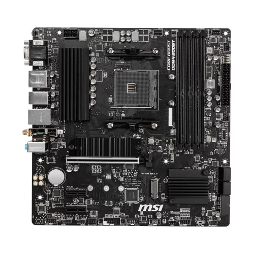Материнская плата/ MB MSI AMD B550 sAM4, 4xDDR4(128GB), D-SUB/HDMI 2.1/DP, 1xPCIe 4.0x16, 2xPCIe 3.0, 1xLAN, Wi-Fi, BT, 4xSATA 6Gb/s, 2xM.2, 4xUSB 3.2, 2xUSB 2.0, 1xPS/2, mATX (B550M PRO-VDH WIFI)