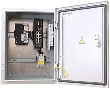 Уличный коммутатор OSNOVO OS-341(SW-60812/I) Уличный коммутатор на базе уличной станции OSNOVO OS-341. Порты: 6 x FE (10/100Base-T) с PoE (до 30W) + 2 x FE (10/100Base-T) с PoE (до 60W) + 1 x GE (10/100/1000Base-T) + 2