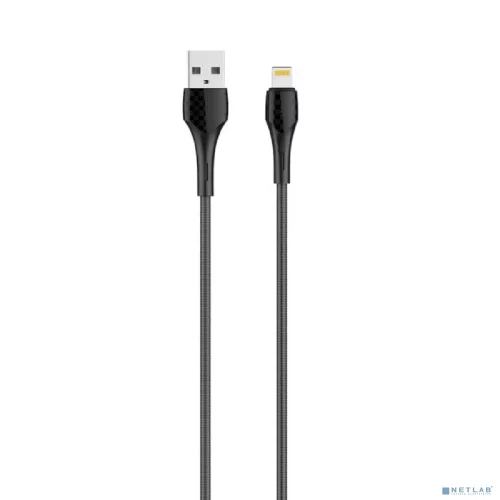 LDNIO LD_B4515 LS522/ USB кабель Lightning/ 2m/ 2.4A/ LED подсветка/ медь: 112 жил/ Gray