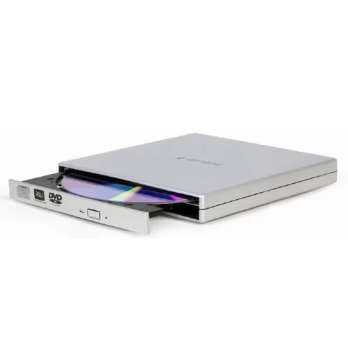 *Внешний оптический привод USB 2.0 Gembird DVD-USB-02-SV пластик, серебро фото 3