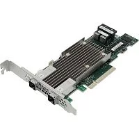 RAID-контроллер Broadcom 9480-8I8e SGL (05-50031-00 / 03-50031-15010) PCIe 3.1 x8 LP, SAS/ SATA/ NVMe, RAID 0,1,5,6,10,50,60, 16port(2 * int SFF8643 + 2 * ext SFF8644), 4GB Cache, 3516ROC RTL (05-50031-00009 / 03-50031-15010)