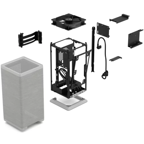 Корпус без блока питания/ Case Fractal Design Mood, Mini-Tower, 1x180mm, 2xUSB-A 3.0 + 1xUSB 3.2 Type-C, SFX PSU Support, mITX Light Gray (FD-C-MOD1N-01) фото 14