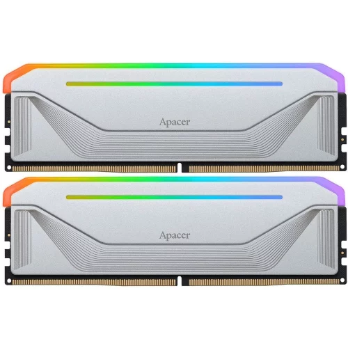 Модуль памяти Apacer 64GB DDR5 5200 DIMM OC NOX RGB Silver w/ HS, kit 2x32GB CL40, 1.25V (AH5U64G52C522NWAA-2)