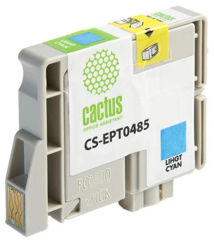 Картридж струйный Cactus CS-EPT0485 светло-голубой (16мл) для Epson Stylus Photo R200/R220/R300/R320/R340/RX500/RX600/RX620/RX640 с чипом
