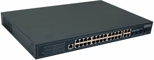 PoE Коммутатор OSNOVO SW-8244/L(400W) Управляемый L2+ PoE коммутатор Gigabit Ethernet на 24 RJ45 PoE + 4 x GE Combo Uplink порта. Порты: 2 x GE (10/100/1000Base-T) с PoE (до 90W, A+B) + 22 x GE (10/100/1000Base-T) с