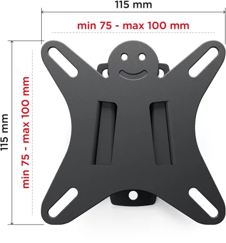 Кронштейн для телевизора Holder LCDS-5002 металлик 10-26 макс.25кг настенный наклон (LCDS-5002 METALLIC) фото 6