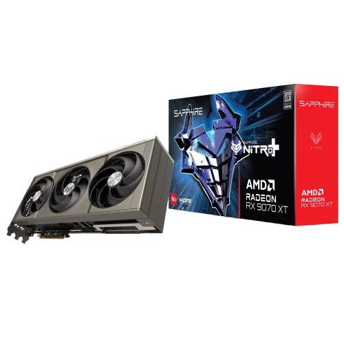 Видеокарта Sapphire RX9070XT NITRO+ OC 16GB GDDR6 256bit 2xDP 2xHDMI 3FAN RTL (11348-01-20G)