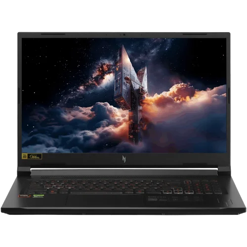 Ноутбук/ ACER Nitro V17 AI ANV17-41-R1G5 17.3(1920x1080 (матовый) IPS)/AMD Ryzen 7 260(3.8Ghz)/16384Mb/1024PCISSDGb/noDVD/Ext:NVIDIA GeForce RTX 5060(8192Mb)/Cam/BT/WiFi/76WHr/war 1y/2.5kg/Black/NoOS (NH.QYVCD.009)