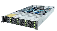 Шасси серверное Gigabyte Server Platform R283-S90 / 2U / 2xIntel (Gen4/ 5) / 2xHS / 32xDIMM / 12xLFF NVME/ SAS/ SATA + 2xSFF SAS/ SATA / 2x1GbE / 2xOCP 3.0 / 5xFHHL / 2x2000W / Rails / 1Y (R283-S90-AAJ3)