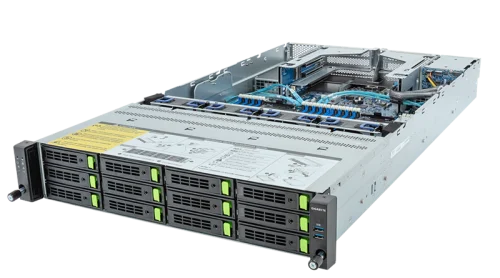 Шасси серверное Gigabyte Server Platform R283-S90 / 2U / 2xIntel (Gen4/ 5) / 2xHS / 32xDIMM / 12xLFF NVME/ SAS/ SATA + 2xSFF SAS/ SATA / 2x1GbE / 2xOCP 3.0 / 5xFHHL / 2x2000W / Rails / 1Y (R283-S90-AAJ3)
