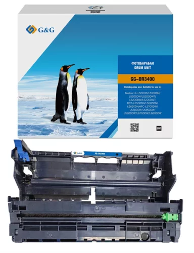 G&G drum-cartrige for Brother HL-L5000D/ L5100DN/ L5200DW/ L5200DWT/ L6200DW/ L6200DWT;DCP-L5500DN/ L5600DN/ L5650DN;MFC-L5700DW/ L5800DW/ L5850DW/ L5900DW/ L6700DW/ L6800DW (GG-DR3400)