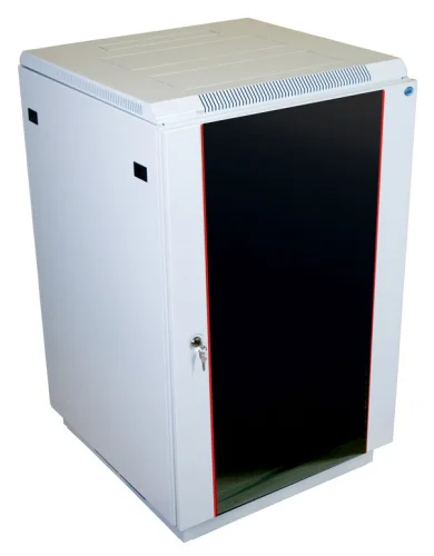 Шкаф телекоммуникационный напольный 18U (600x600) дверь стекло (2 места) (ШТК-М-18.6.6-1ААА)