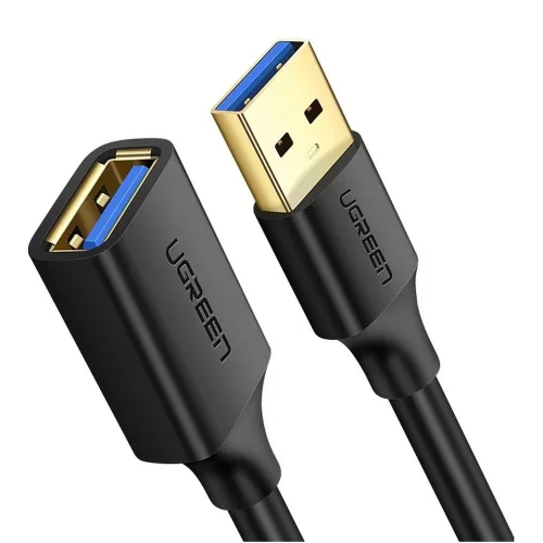 Кабель UGREEN US129 (10373) USB 3.0 Extension Male Cable. Длина 2 м. Цвет: черный (10373_)