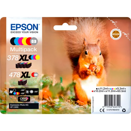 Набор/ Multipack 6-colours 478XL Claria Photo HD Ink (C13T379D4020)