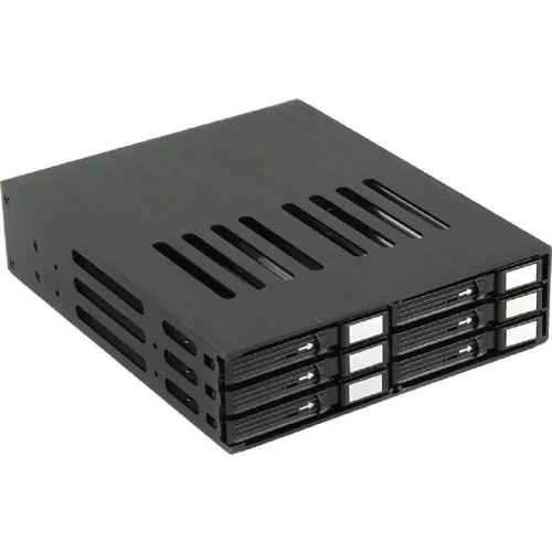 Procase L2-106-SATA3-BK {Корзина L2-106SATA3 6 SATA3/ SAS, черный, с замком, hotswap mobie rack module for 2,5