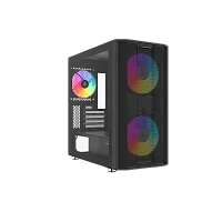 Корпус без блока питания Case SAMA S30 Black, Midi-Tower, TG, 2x140mm + 1x120mm ARGB, 1xUSB 3.0 + 1xUSB 3.1 Type-C, mATX, mITX Black (S30-BKMPA3X1-GL)