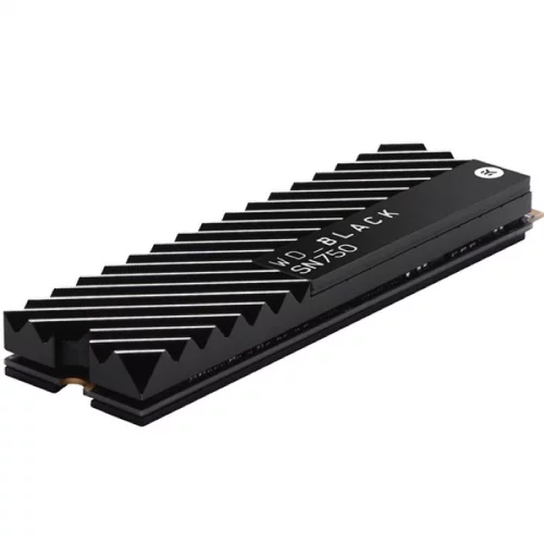 Твердотельный накопитель Western Digital Black SN750 SSD NVMe 1TB M2.2280 3470/ 3000MB/ s 515K/ 560K IOPS MTBF 1.75M с радиатором (WDS100T3XHC) фото 2
