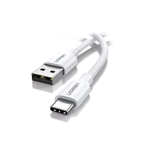 Кабель UGREEN US287 (60121) USB-A 2.0 to USB-C Cable Nickel Plating. Длина 1 м. Цвет: белый