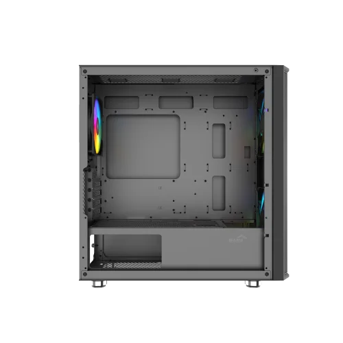Корпус без блока питания Case SAMA S30 Black, Midi-Tower, TG, 2x140mm + 1x120mm ARGB, 1xUSB 3.0 + 1xUSB 3.1 Type-C, mATX, mITX Black (S30-BKMPA3X1-GL) фото 2