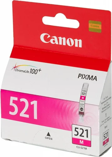 Картридж струйный Canon CLI-521M 2935B004/ 001 пурпурный для Canon iP3600/ 4600/ MP540/ 620/ 630/ 980 (2935B004/001)