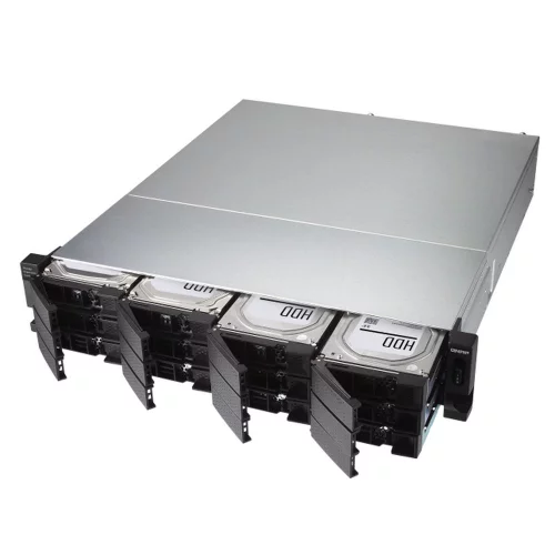 Полка расширения сетевого хранилища без дисков/ SMB QNAP TL-R1200C-RP USB 3.2 Gen 2 Type-C JBOD storage enclosure, 12-tray 3,5/2,5 w/o HDD, 2xPSU. Rackmount. W/o rail kit RAIL-B02 фото 4