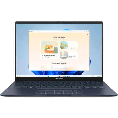 Ноутбук ASUS UX3405CA-ST1350 14(2880x1800 OLED 16:10)/ Intel Core Ultra 5 225H(3.3Ghz)/ 16384Mb/ 512SSDGb/ noDVD/ Int:Intel Arc graphics/ Cam/ BT/ WiFi/ 75WHr/ war 1y/ 1.28kg/ Ponder Blue/ DOS + алюм корп; +чехо (90NB14W1-M01ZM0)