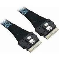 Кабель JPC P5003DR00800-2 Cable Slimline SASx8 74P (SFF8654, угловой RightAngle) -TO- Slimline SASx8 74P (SFF8654, прямой Straight Type), (FOR PCIe GEN4), L:80cm (C5454)