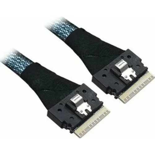 Кабель JPC P5003DR00800-2 Cable Slimline SASx8 74P (SFF8654, угловой RightAngle) -TO- Slimline SASx8 74P (SFF8654, прямой Straight Type), (FOR PCIe GEN4), L:80cm (C5454)