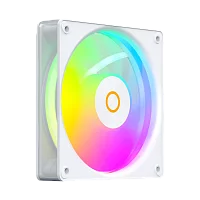 Кулер для корпуса/ Case Cooler Ocypus Gamma F12 Elite WH ARGB REVERSE BLADE (120x120x25mm, 4-pin PWM, ARGB, 56CFM, 26dBA, 1800RPM, White) (GAMMA-F12-WH1AM01E-GL)