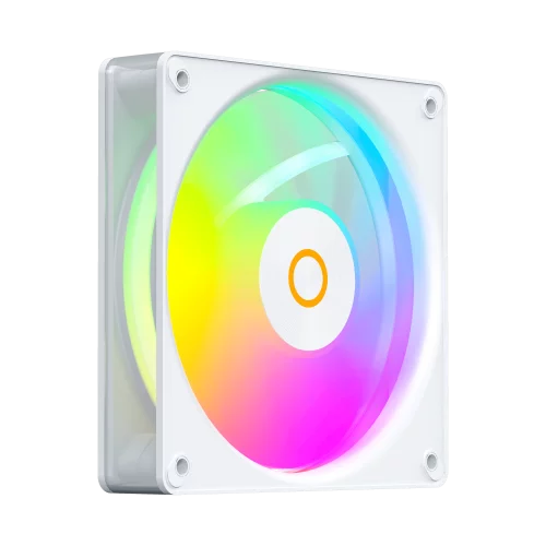Кулер для корпуса/ Case Cooler Ocypus Gamma F12 Elite WH ARGB REVERSE BLADE (120x120x25mm, 4-pin PWM, ARGB, 56CFM, 26dBA, 1800RPM, White) (GAMMA-F12-WH1AM01E-GL)