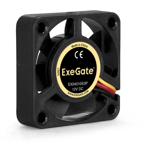 Exegate EX166186RUS Вентилятор ExeGate Mirage-S 40x40x10 подшипник скольжения, 5500 RPM, 23dB, 3pin