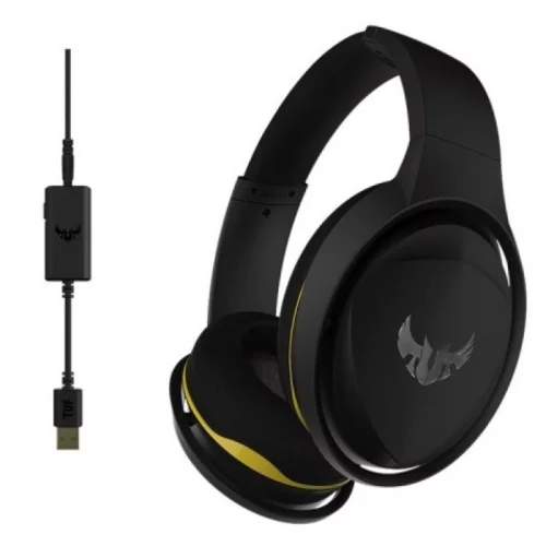 Гарнитура ASUS TUF GAMING H5 проводная, 7.1 стерео, USB, Min jack 3.5 mm, 1.2 m, Black (90YH00Z5-B8UA00) фото 2
