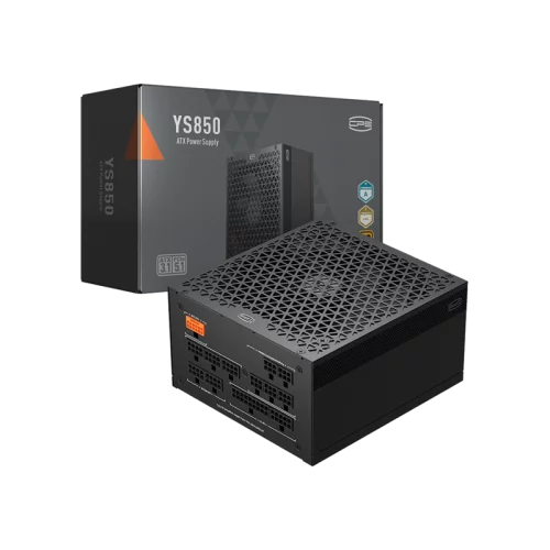 Блок питания ПК/ PCCooler, 850W 80+ Gold (ATX, 3.1, , Full modular, 1x24(20+4)pin 610mm, 2xCPU 8(4+4)pin 700mm, 2xPCIe*2 8(6+2)pin 750mm, 1x12V(2x6) 12+4pin 500mm, 2xSATA*3+MOLEX4pin*1 450+120+120+150mm , Active, 135x135mm, (P5-YS850-G1F)