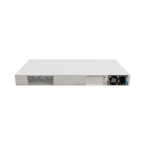 CRS320-8P-8B-4S+RM Cloud Router Switch with dual-core 800 MHz CPU, 256 MB RAM, 98DX226S switch chip, 17 x Gigabit Eth ports (8 x 802.3af/ at, 8 x 802.3bt PoE-out), 4 x 10G SFP+ ports, RouterOS L5, 1U r