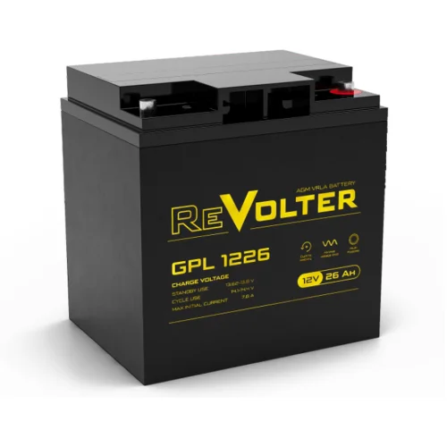 АКБ DELTA Аккумуляторная батарея универсальная, технология GEL, (12V / 26Ah) (GPL 1226)