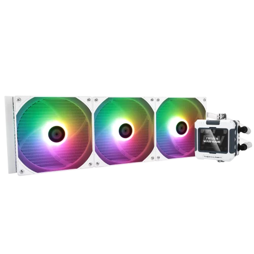 Водяное охлаждение для процессора/ Water Cooling System Thermalright Frozen Warframe 420 ARGB (420mm, LED, White, ARGB/ Fans: 3x140mm, 88.7CFM, 29.8dBA, 1750RPM/ Pump height 60mm, 23dBA, 3000RPM, Rad (F-WFRAME-420-ARGB-WH)