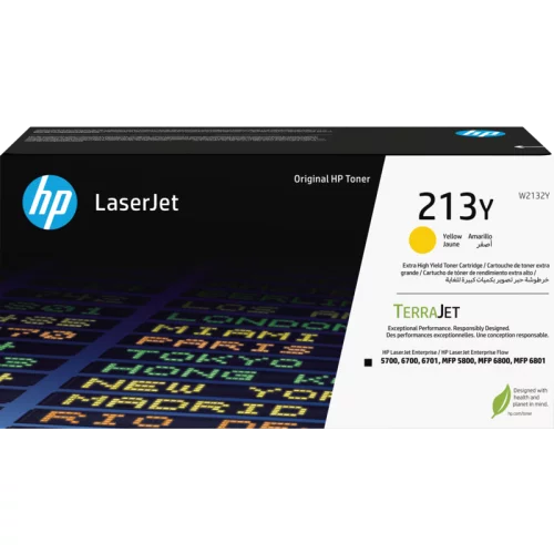 Тонер-картридж/ HP 213Y Yellow Extra High Yield Original LaserJet Toner Cartridge (W2132Y)