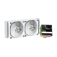 Система водяного охлаждения Ocypus Sigma L24 PRO WH, 240mm, LCD Pump, 2x120mm FDB fans, LGA115X/1200/1700/18XX, AM4/AM5