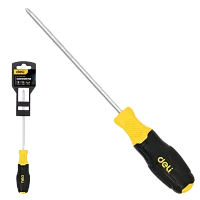 Крестовая отвертка Deli DL638300N PH3x300мм сталь Cr-V, двухкомпонентная прорезиненная рукоять