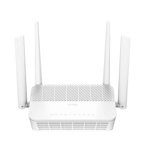 Маршрутизатор/ AX3000 2.5G Dual Band Wi-Fi 6 Mesh Router, Chipset MT7981BA+MT7976CN+MT7531AE+RTL8221B, 802.11ax/ac/a/b/g/n, 2402Mbps at 5GHz + 574Mbps at 2.4GHz, 1 x 2.5G Port , 4 x 10/100/1000Mbps Ports, 4 x 5dBi fixed antennas, (WR3000H)
